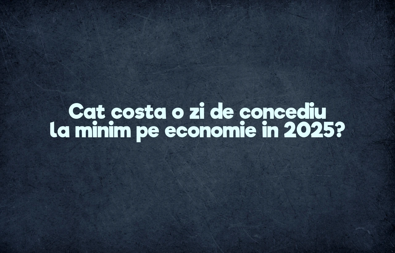 cat costa o zi de concediu la minim pe economie 2025