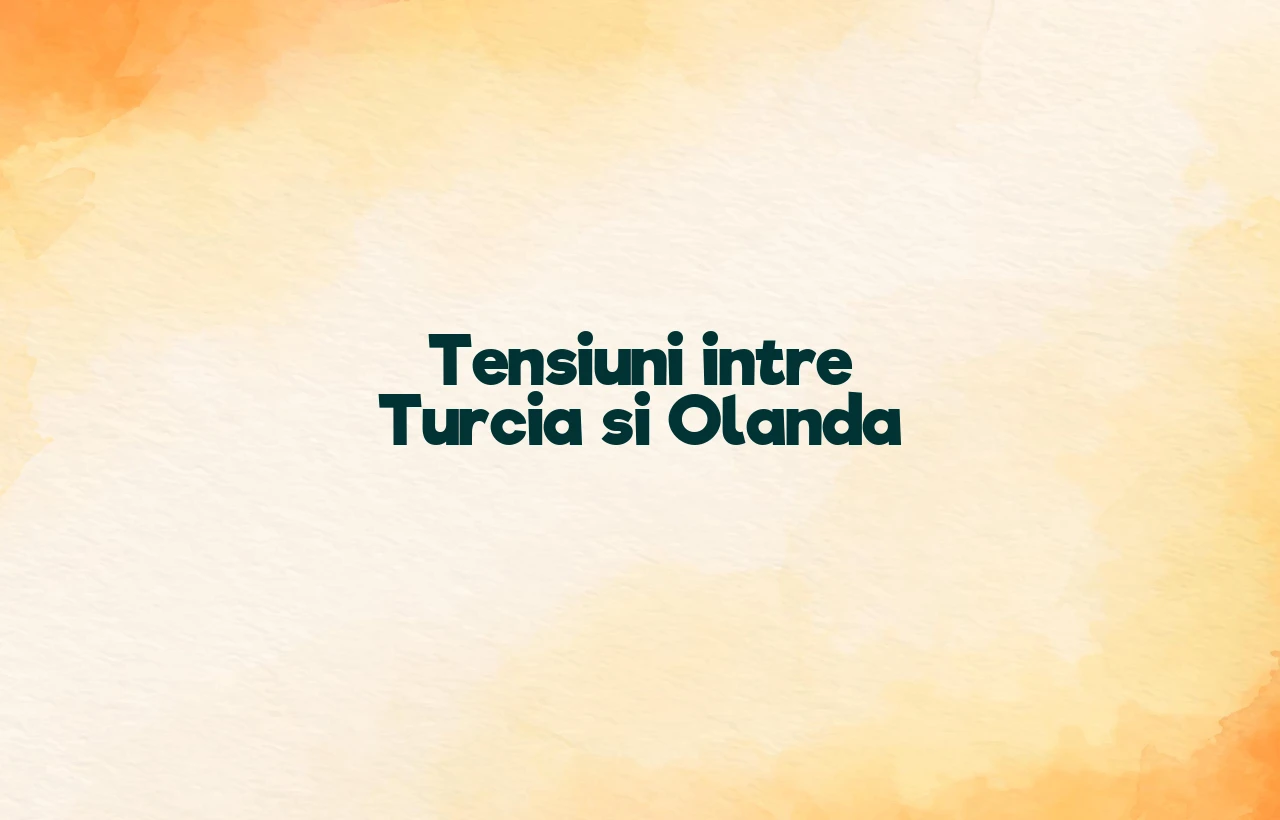 tensiuni intre turcia si olanda